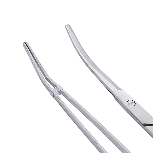 5pcs Aquarium Tweezers Set, Stainless Steel Aquarium Plant Tools Long Aquascaping Tools Scissors Spatula Tongs Aquatic Plants Tool Set(C)