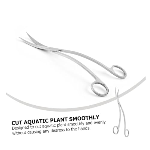 HANABASS Wave Stainless Steel Aquarium Scissor Rustproof Trimming Tool for Freshwater Plant Care Ergonomic Design for Comfortable Use for Aquascaping Low-Angle Trimming