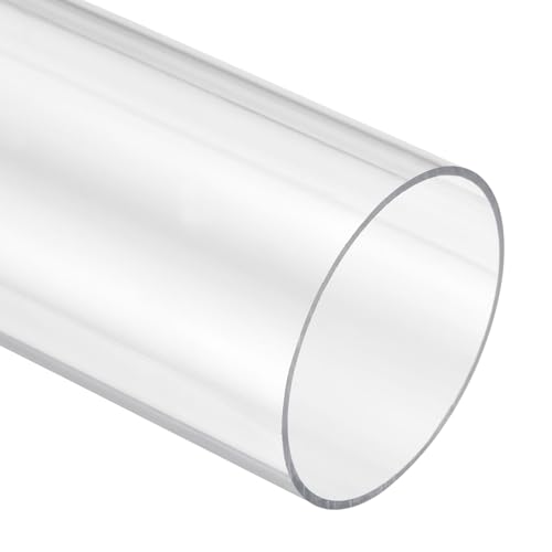 uxcell Clear Rigid Tubing 52mm(2 1/16") ID x 55mm(2 3/16") OD x 1Ft(305mm) Length Round Plastic Polycarbonate Tube - size: 52mmx55mm