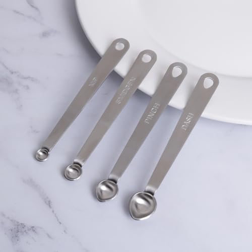 2PCS 1/8 Teaspoon(1/8tsp, Dash) Single Tiny Measuring Spoon, Small Individual Stainless Steel Measure Spoons Only - size: 1/8 Tsp | 0.625 mL | 0.625 cc | 0.02 oz