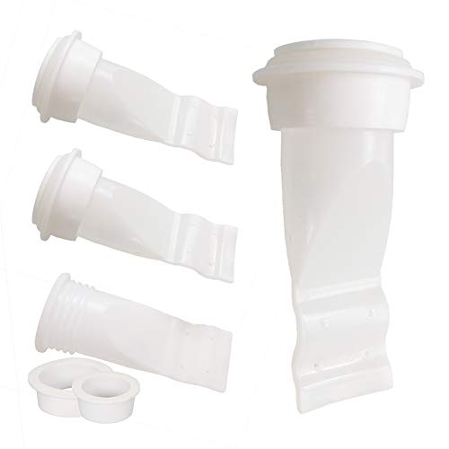 Drain Backflow Preventer, One Way Valve, Adjustable Silicone Sink Floor Drain Trap for Pipes Tubes in Toilet Bathroom Kitchen (White-4)