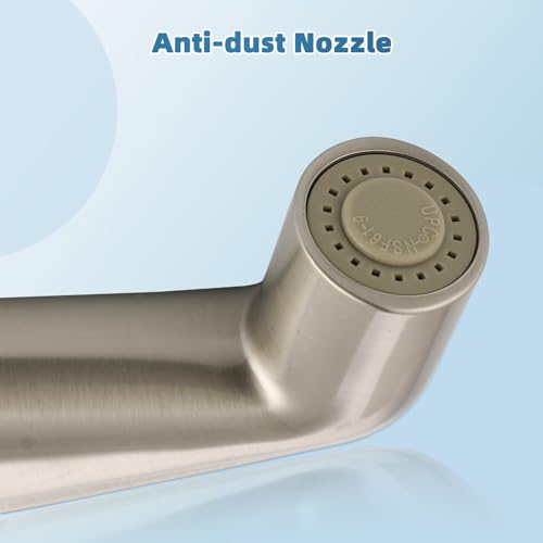 Hygie Rinse Universal Fit Kitchen Sink Spray Attachment, Kitchen Sink Side Sprayer Head Compatible with Delta, Moen, Kohler and Other OEM Brands Spray Head, Brushed Nickel - color: Brushed Nickel, style: Nozzle Head Only