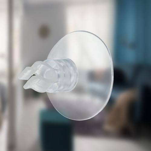 uxcell 20Pcs Aquarium Suction Cup Clip, 5mm Airline Tube Holders Clamps Cup Holder Sucker Tube Suckers for ID Airline Tubing Fish Tank, Clear