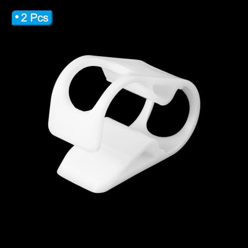 PATIKIL Plastic Tube Tubing Clamps, 2Pcs 1/2" - 3/4" Tube OD Adjustable Precise Flow Control Hose Clamp Clip for Laboratory Pinch Valve, White