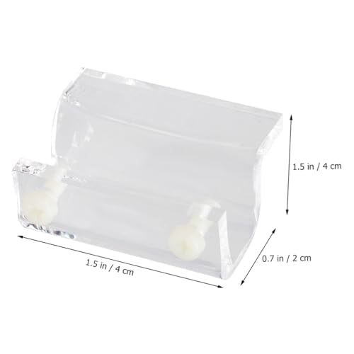 BESPORTBLE 12pcs Acrylic Fish Tank Cover Support Bracket Fixed Tool for Open Rib Aquariums Holder for Turtle Tanks Pet Boxes Compatible Thick