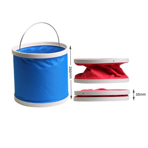 Gatuida Portable Collapsible Bucket Folding Water Container for Camping Hiking Fishing and - color: Blue