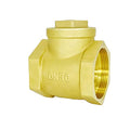 2" NPT Swing Brass Check Valve DN50, 2 NPT Female Thread Horizontal One Way Check Valve to Prevent Water Backflow for Sump Pump and Air Compressor - size: 2 Inch