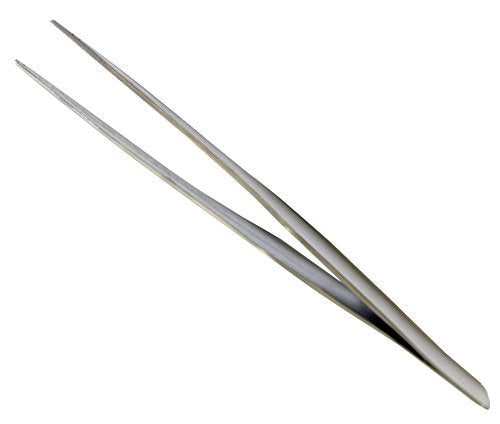 7 Inch Nickel Plated Uitlity Tweezers With Straight Tips: S1-08528-Z03 : ( Pack of 2 Pcs. )
