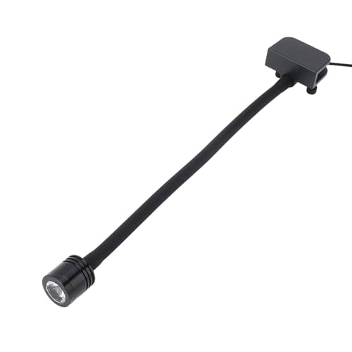 Omabeta LED Aquarium Clamp/Holder On Light High Brightness for 3‑6 Gallons Fish Tank, Small Clamp Aquarium Light for Freshwater Saltwater Aquariums, Aluminum Alloy, Silicone Soft Tube (Neutral)