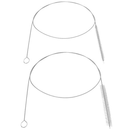 2PCS Tube Cleaner Brush 39 Inches Extra Long Straw Cleaner Brush with Soft Nylon Bristle for Cleaning Straw, Kegerator, Feeding Tube, Line, and Pump - color: 2pcs-white