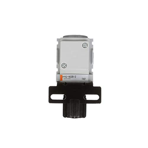 PneumaticPlus PPR2-N02BG-2 Miniature Air Pressure Regulator 1/4" NPT - Gauge, Bracket, Instrument Pressure (3-30 PSI) - size: 1/4" NPT (3-30 PSI)