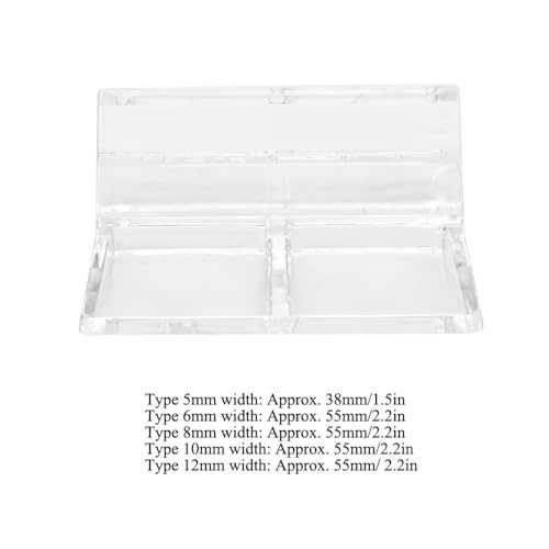 20Pcs Aquarium Glass Cover Holder Transparent Edge Mount Bracket Acrylic Clip Support for Fish Tank Hoods for Filter and Lamp Frame(6mm) - size: 6mm