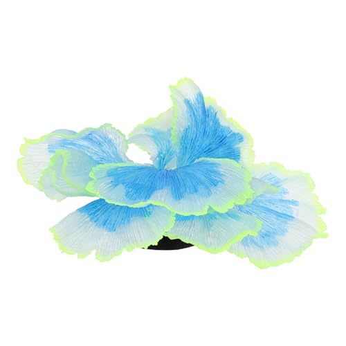 DOITOOL Fish Tank Aquatic Plant Decor Blue Artificial Water Grass Silicone Aquarium Supplies for Freshwater Tanks