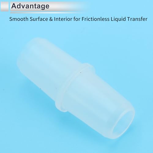 5 Pcs Plastic Hose Barb Fitting 15/32" Stright Barb Hose Connector Clear PP - size: 15/32"