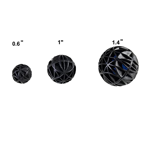 AQUANEAT Aquarium 0.6" Bio Balls 100pcs for Fish Tank Pond Canister Filter Media - size: 0.6"