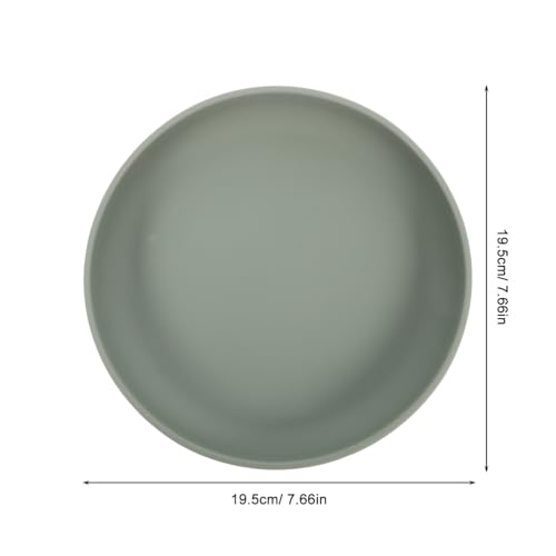 Ipetboom Silicone Anti-Spill Plate with Suction Cup Base Raised Edge Scoop Plate for S and Disabled Adults Non-Skid Self-Feeding Dinnerware Dishwasher Safe 7.7X7.7X1.6 Inches