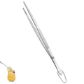 U-Taste 10in Kitchen Cooking Tweezer: 18/8 Stainless Steel Food-Grade Metal Food Tong, Seamless-Welding, Sturdy, Flexible and Non-Slip for Pasta Salad Serving, Grilling, Frying, Baking (Pointed Tip) - size: 10in (pointed tip)