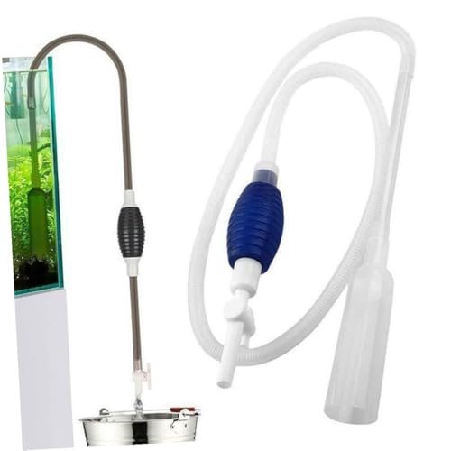 Aquarium Water Changer Manual Pump Vacuum Siphon Cleaner Medium Size Fish Tank Gravel Tool for Freshwater Tank Maintenance