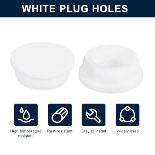 uxcell 4Pcs White Plug Holes, Waterproof Rubber Button Plug for 39mm / 1.54" Hole - size: 39mm