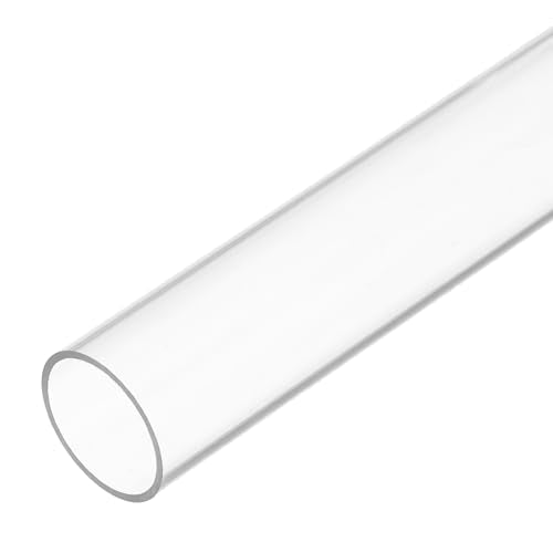MECCANIXITY Plastic Pipe Rigid Polycarbonate Round Tube Clear 0.7"(18mm) ID 0.8"(20mm) OD 9.6"(245mm) High Impact for Lighting, Models, Water Plumbing - size: 0.7"IDx0.8"ODx9.6"