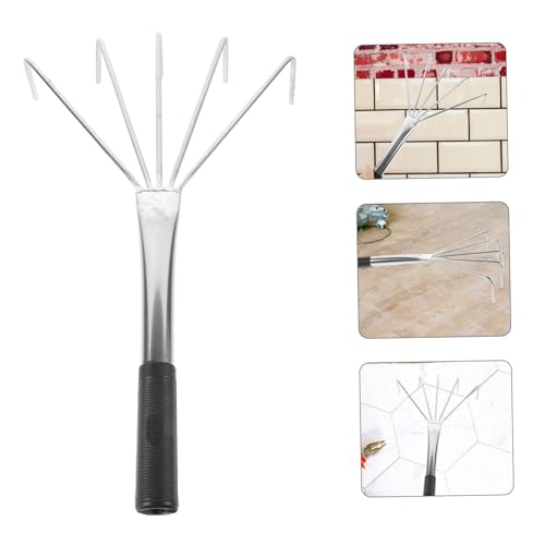 YARNOW Heavy Duty Ground Leveler Tile Tools Pro Stainless Steel Rake for Flat Dust