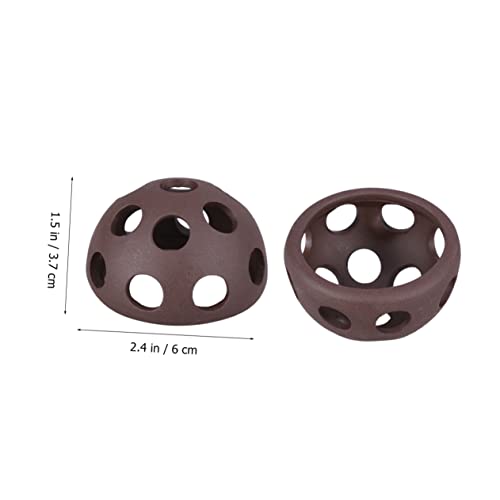 IMIKEYA 2pcs Creative Ceramic Shrimp Breeding Nest Porous Hemisphere Design for Underwater Fish Tank Shrimp House Aquarium Decoration