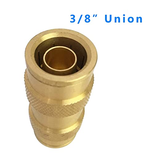 3/8" Tube OD Push-to-Connect Pneumatic Fittings Set - DOT Air Brake Line Fittings, 5pcs Air Hose Quick Connect Fittings