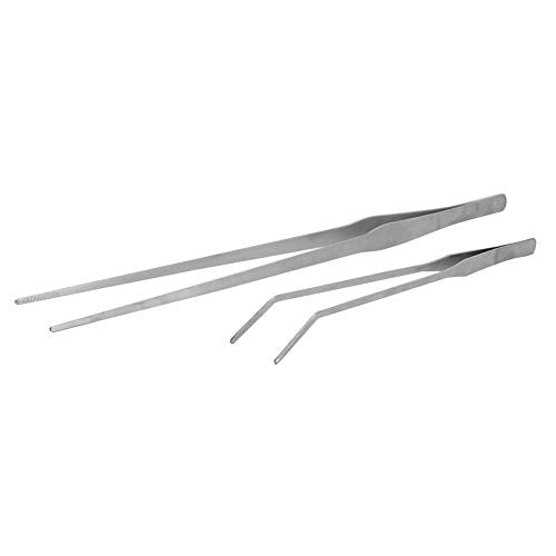 Fish Tank Planting Clip Tweezers, Stainless Steel Aquarium Water Plants Tool, 27cm and 38cm - Durable Rust, Easy Aquascaping for Plant Maintenance