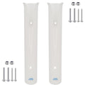 ISURE MARINE Fishing Rod Holder Bracket Wall Mounted Boat Side Mount Tool Holder Tube Links with Screws 2/3/4/6 Pole Tube (White/Black) - color: 2-Pole White