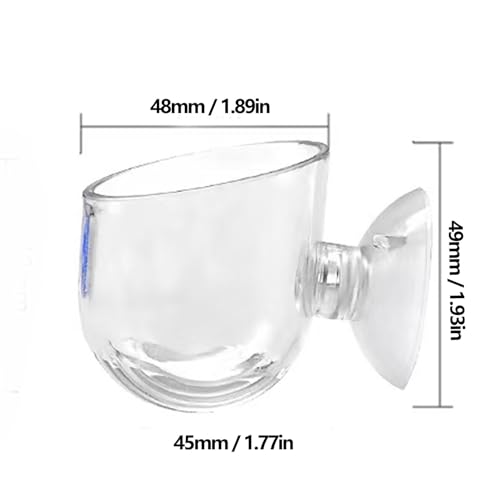 Fdit Acrylic Plant Cup, 4 Pack Transparent Fish Tank Moss Holder with Suction Cups for Java Shrimp Hiding Breeding (Large Size)