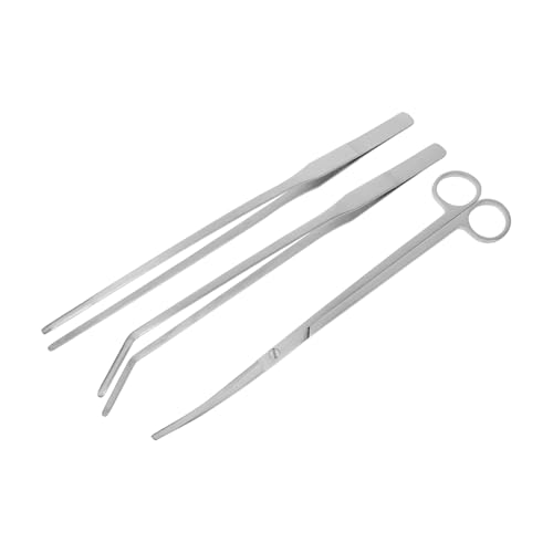 Toddmomy 1set Aquarium Plant Tools Set Scissors Tweezers and Spatula for Fish Tank Aquascaping
