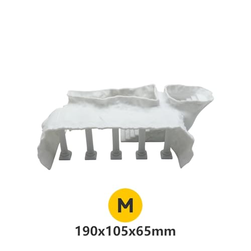 Ancient Aquatics Roman Column Ruins Castle Aquarium Decor, Fish Tank Cave Hideout Decoration, 3D Print Greece Castle Ornament, Safe for Freshwater & Saltwater Tanks (White, M-7.5") - color: White, size: M-7.5"