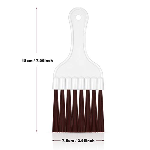 Boao 4 Packs Coil Brush Air Conditioner Condenser Refrigerator Cleaning HVAC Coil Cleaner Small Plastic Whisk Brush (Brown) - color: Brown