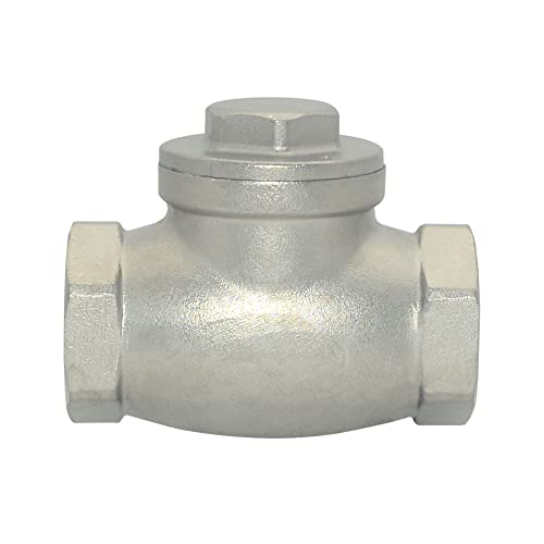 1" Stainless Steel SS316 Swing Check Valve,NPT Female x Female Thread,WOG 200 PSI PN16 CF8M - size: 1 Inch