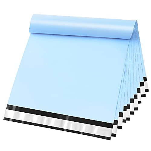 Famagic Poly Mailers 10x13 Inches 200 Pcs Light Blue Packaging Shipping Bags Mailing Envelopes Bag Self Seal Waterproof and Tear-Proof Poly Mailers Bags for Small Business Clothing Boutique - color: Light Blue, size: 10x13