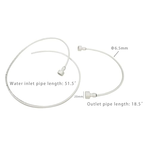 FixtureDisplays® 2PCS White 1/4" Water Pipes Plastic with Three 1/2-inch Water Pipe Connectors 10180-TUBE-1D