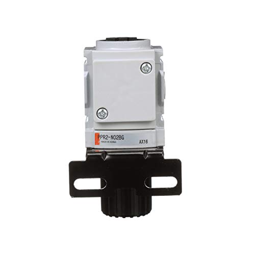 PneumaticPlus PPR2-N02BG Miniature Compressed Air Pressure Regulator 1/4" NPT - Embedded Gauge, Bracket - size: 1/4" NPT