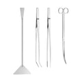 Aquarium Tools,4 in 1 Stainless Steel Long Tweezers - Aquatic Plant Tool | for Saltwater Cleaning Betta Shrimp Frog Terrarium Landscaping