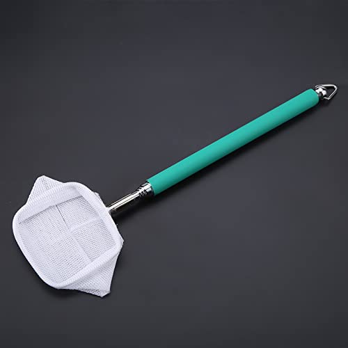 Fydun Fishing Landing Net, Teles Aquarium Fish Shrimp Extendable Telescopic Skimming for with Stainless Steel Handle Pond (Square Mouth)