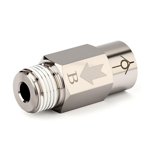 GASHER 2Pcs One-Way Non-return Check Valve 1/4" Male x 1/4" Female Thread, Prevent Water Back-flow - size: 0.25 Inch