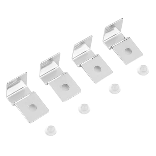 SUNGOOYUE Aquarium Glass Lid Support Stainless Steel Fish Tank Lid Clips 4Pcs 5mm Cover Bracket Holder for Aquarium Fish Tank Easy Glass Cover Placement and Stable Fit (10mm (4 Pieces/Set)) - size: 10mm (4 pieces/set)