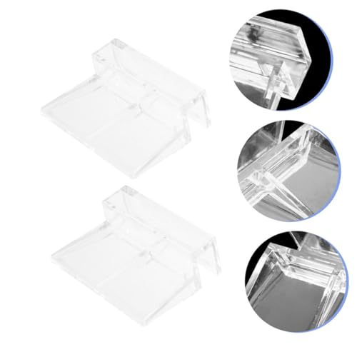BESPORTBLE 12pcs Aquarium Lid Clips Aquarium Cover Support Brackets Clear Acrylic Fish Tank Holders Stable and Secure Glass Top Cover Holders for Aquatic Pets