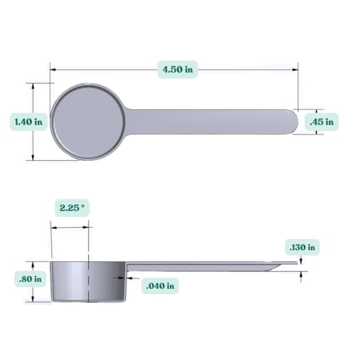 18 mL (18 CC) Long Handle Plastic Measuring Spoon for Coffee, Protein Powder, Pet Food, Spices, Grains, Dry Goods – Food-Grade BPA-Free (Pack of 10) - size: 18 mL | 18 cc