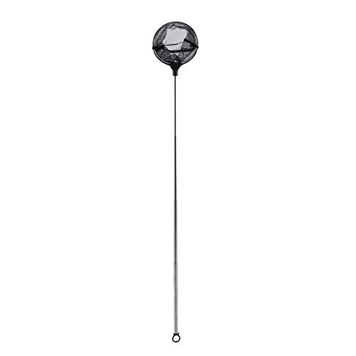 Zerodis Fish Tank Landing Net Fish Tank Cleaning Tools Adjustable from 16Cm to 44Cm with Hanging for Aquarium Shrimp Square Round Landing Net Telescopic - size: Round