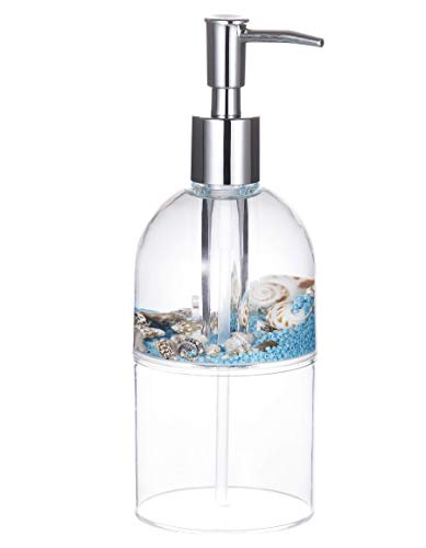 Locco Decor Acrylic Liquid 3D Floating Motion Bathroom Kitchen Vanity Accessory Soap Lotion Dispenser Oceam Sea Shell Conch - size: 1-piece, style: Conch