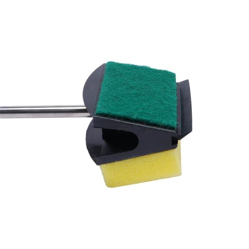 Kopida 15 Inch Aquarium Fish Tank Algae Scraper Double Sided Sponge Brush and Cleaner, 2 Pack High Density Cleaner with Long Handle Fish Tank Scrubber for Glass Aquariums and Home Kitchen