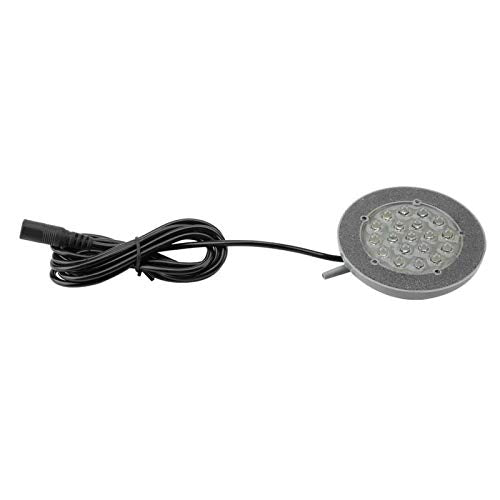 Aquarium Air Stone, 19 LEDs Round Bubble Generator Fish Bubble Light Air Pump Bubble Stone Lamp Colorful Fish Submersible Light Aquarium air Bubble Light