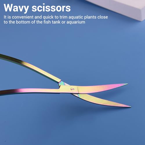 Aquarium Aquascaping Tools Kit,4 in 1/5 in 1/6 in 1 Stainless Steel Aquatic Plants Tweezers Scissors Spatula Cleaning Tool Set W/Storage Bag for Aquariums Fish Tank - size: 5-in-1
