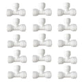 15 pcs 1/4" Tee 3 Way Tube Quick Connect Push Fit RO Water Reverse Osmosis System - style: 1/4 inch T connect(15)