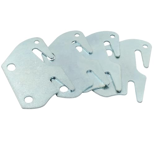 Hordion 4Pcs Wood Bed Rail Hook Plates, Wood Bed Plates with Screws for Bed Frame Bracket Headboard Footboard Replacement